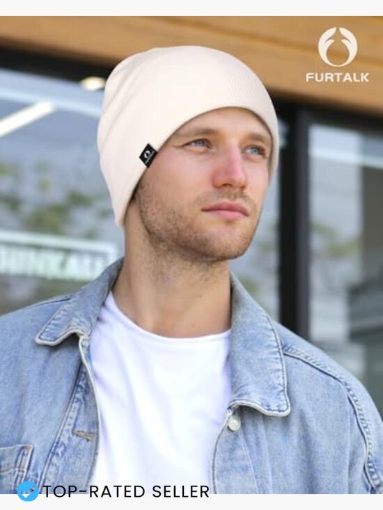 Double-Layer Beanie Hat Ultra Soft Stretchy Cuffless Unisex Warm Thick Winter
